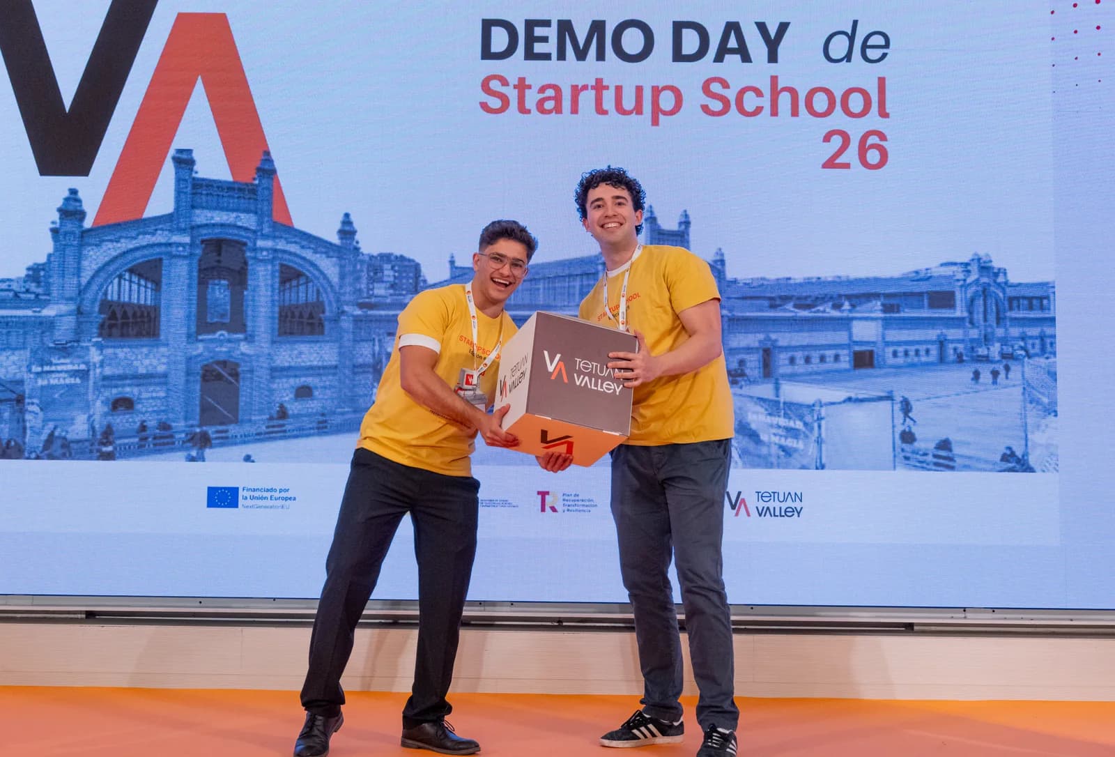 Equipo de Cuadly en el Demo Day de Startup School de Tetuán Valley